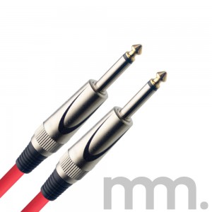 Musicmaker MM-SGC6DL CRD 6m / 20 ft Instrument Cable - Straight/Straight, Red
